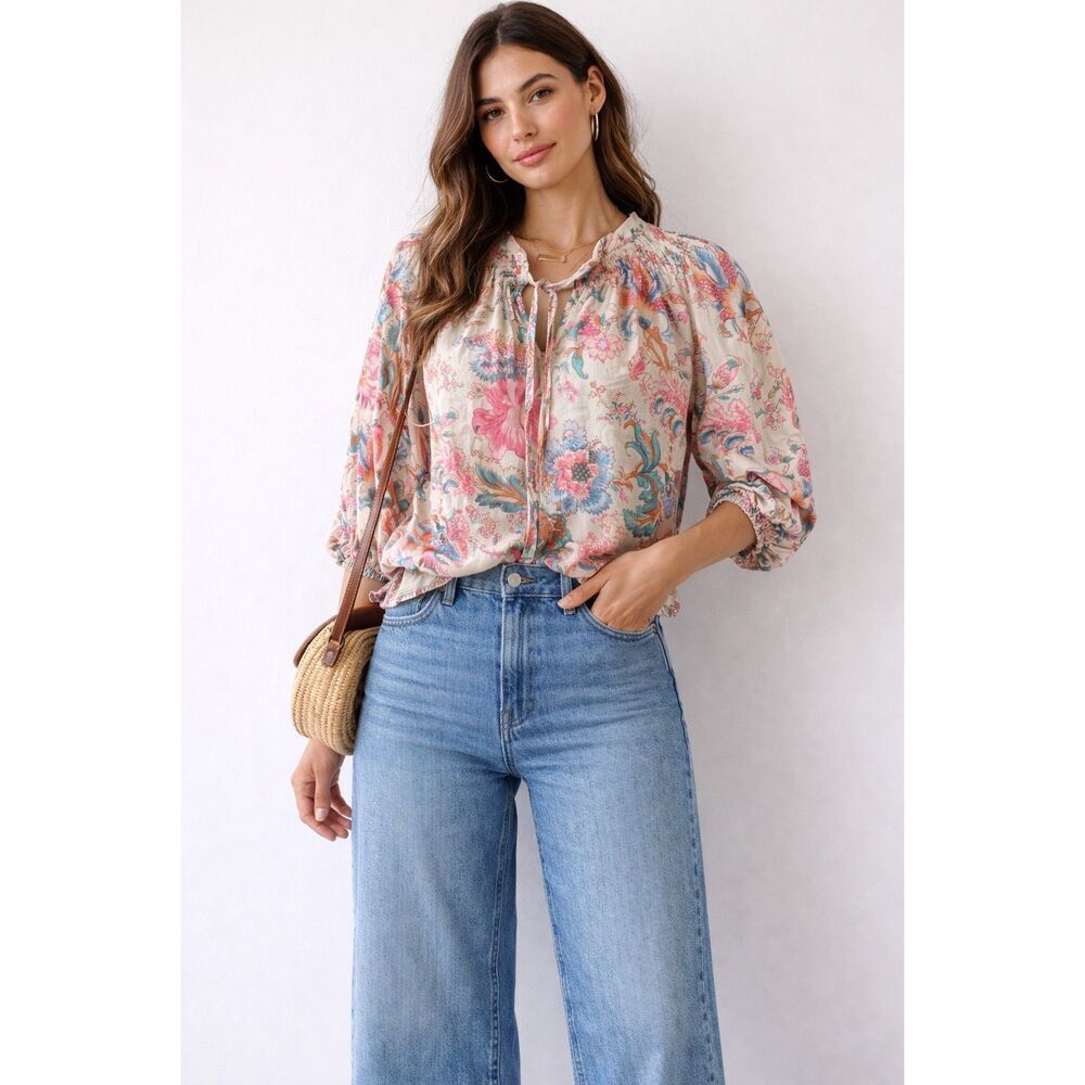 NWOT Matta Ali Nalini Floral Top, Med $248 A14